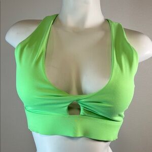 Fabletics Neon Green Cutout Sports Bra M/L